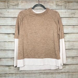 Amour Vert Stitch Fix Long Sleeve Sweater Tan